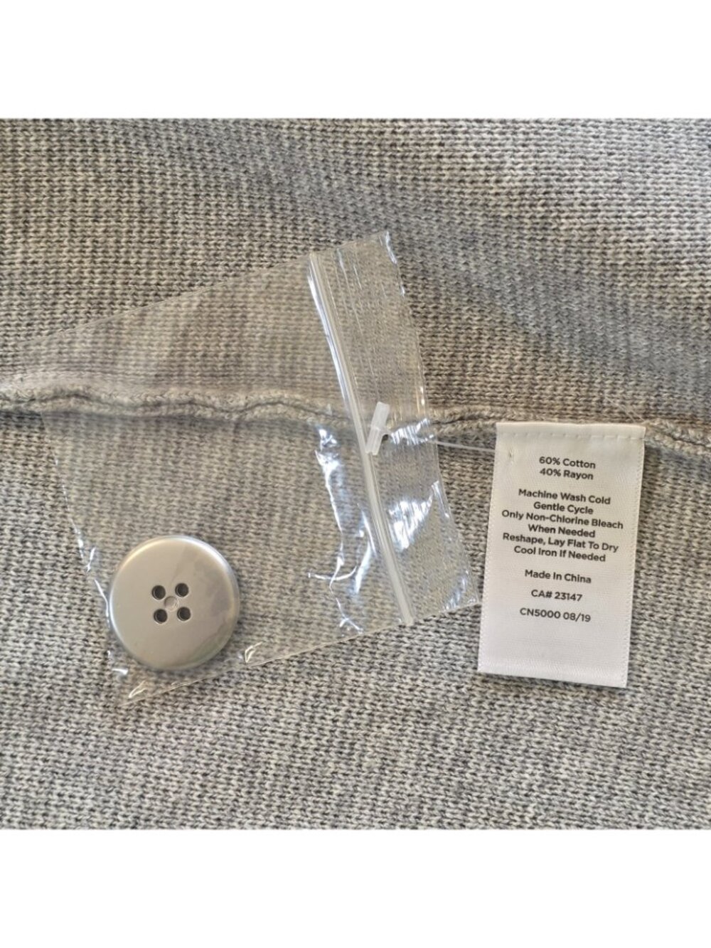 Talbots Women XL Grey Knit Sweater Blazer Coatigan Single Button Pocket Cardigan - Picture 13 of 16